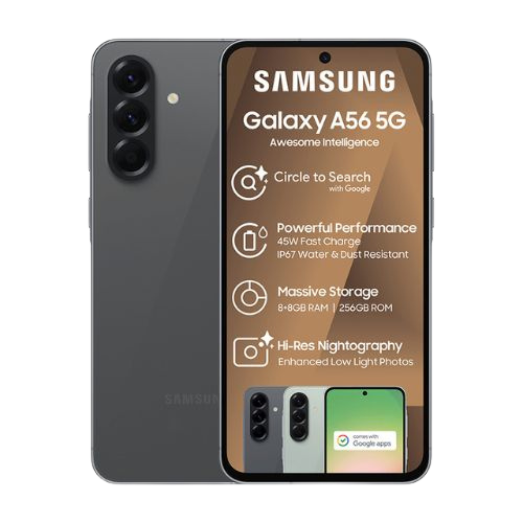 Samsung Galaxy A56 5G Awesome Graphite 256GB 8GB RAM front view